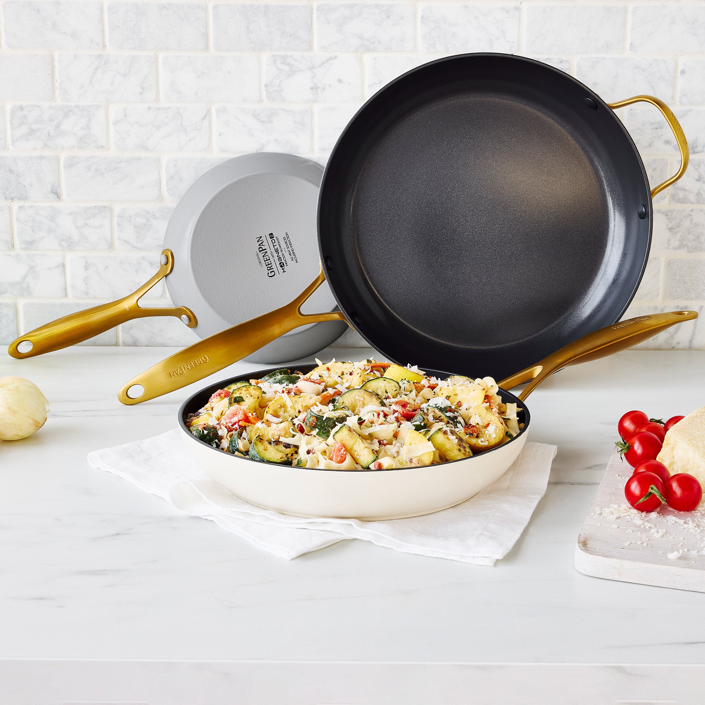 Jewel Pro Ceramic Non-Stick 3-Piece Fry Pan Set