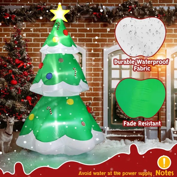 6.9 FT Lighted Inflatable Christmas Tree