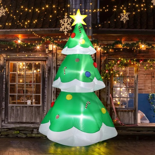 6.9 FT Lighted Inflatable Christmas Tree