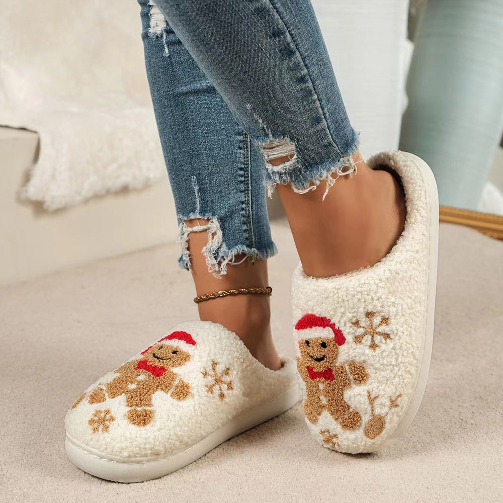 Christmas Snowflake Gingerbread Slippers