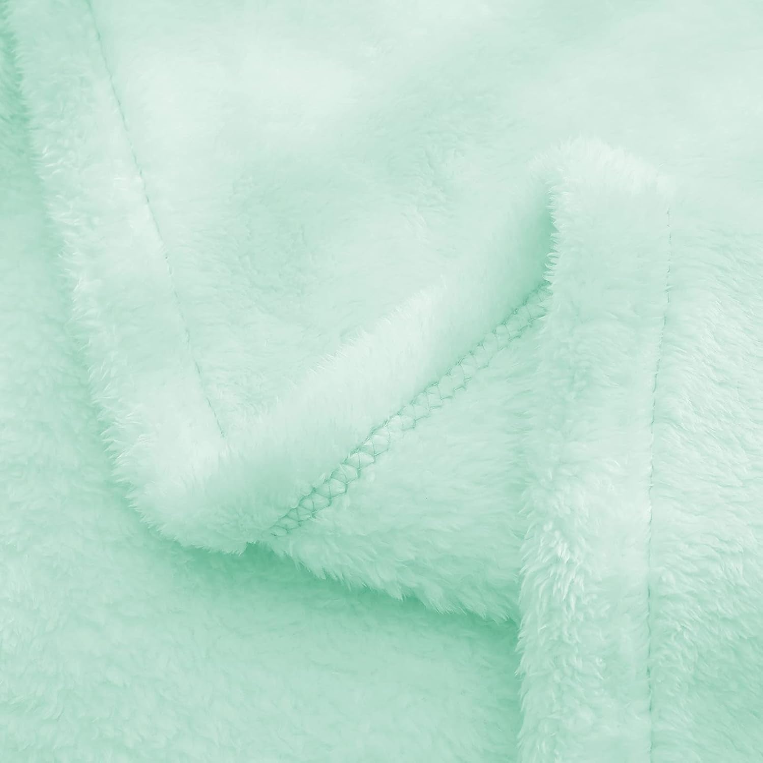 Plush Fuzzy Fleece Throw Blanket, Super Soft, Fluffy and Warm Blankets for Couch, Bed, All Season Use (30X40 Inches, Mint Green)